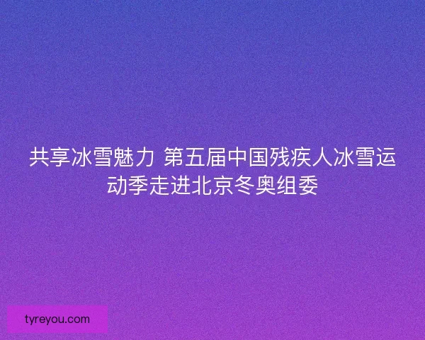 共享冰雪魅力 第五届中国残疾人冰雪运动季走进北京冬奥组委 共享冰雪魅力 第五届中国残疾人冰雪运动季走进北京冬奥组委